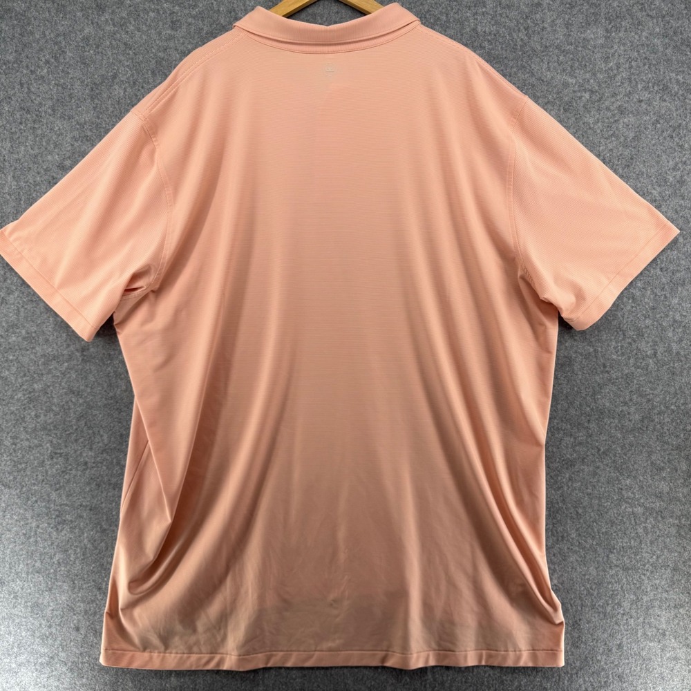Peter Millar Polo Shirt Mens 3X Peach Striped Summer Comfort Short Sleeve Golf - Picture 3 of 8